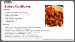 Buffalo Cauliflower Recipe